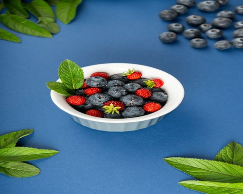 colorful fresh berries strawberries blueberries